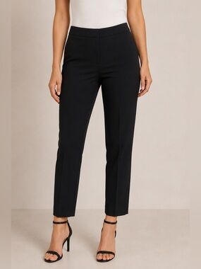 Alfani Black Cropped Straight-Leg Dress Pants